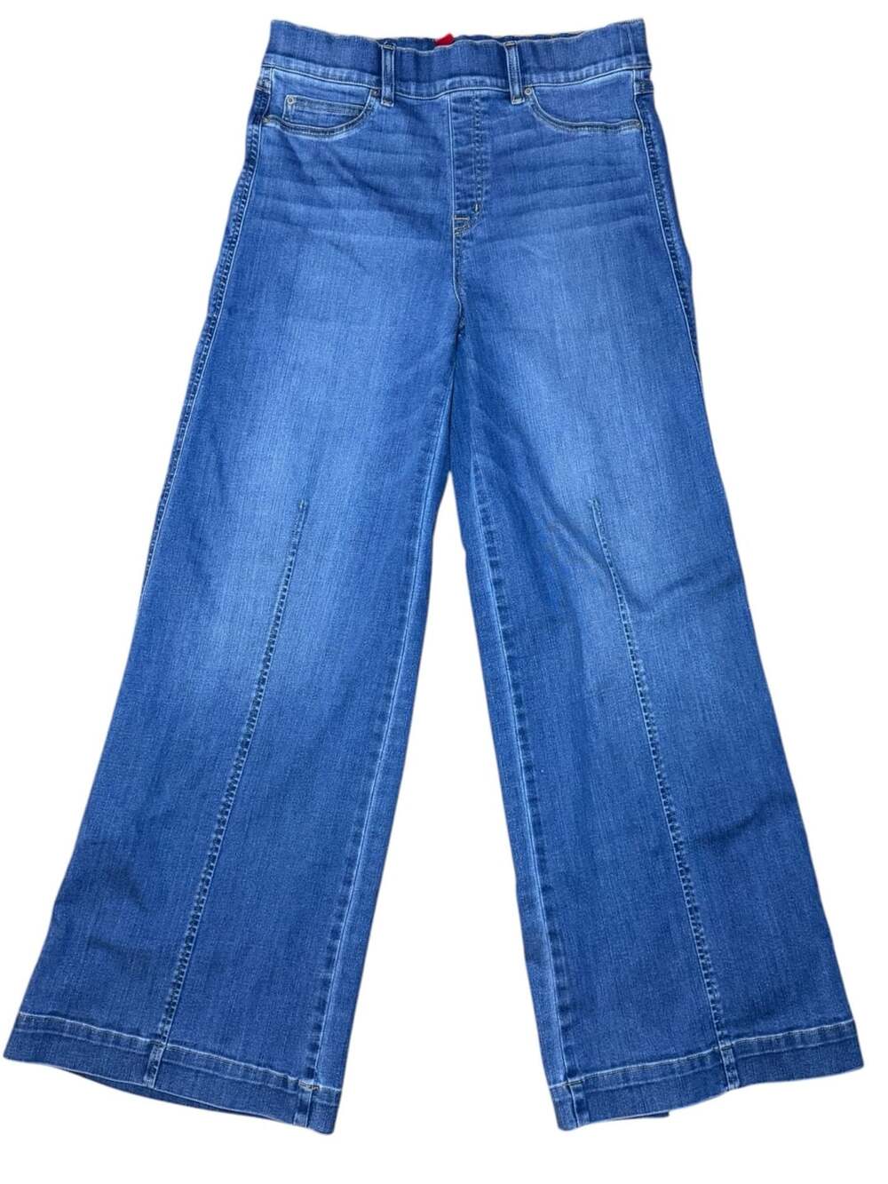 SPANX Seamed Front Wide Leg Jeans Women’s Large Vintage Indigo Pull On 20407R